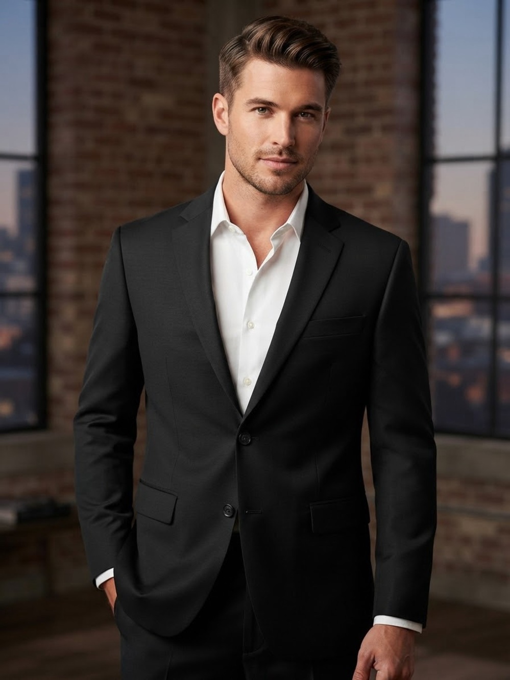 Ralph Lauren Men's 42S Black Wool Blazer Suit Jacket